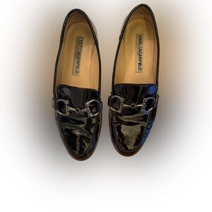 Karl Lagerfeld Patent Leather Black Loafers